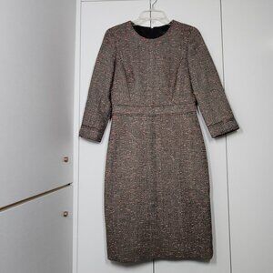 J.Crew Tweed Sheath Dress Size 6 Wool blend